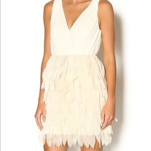 NWOT. Ark & Co pleated feather dress